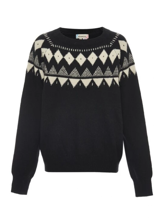 Foto van product ebeeza Trui taupe / zwart