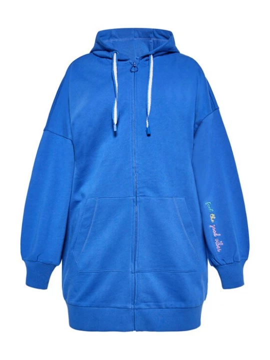Foto van product ebeeza Sweatvest turquoise / royal blue / koningsblauw / lichtgeel / rosa