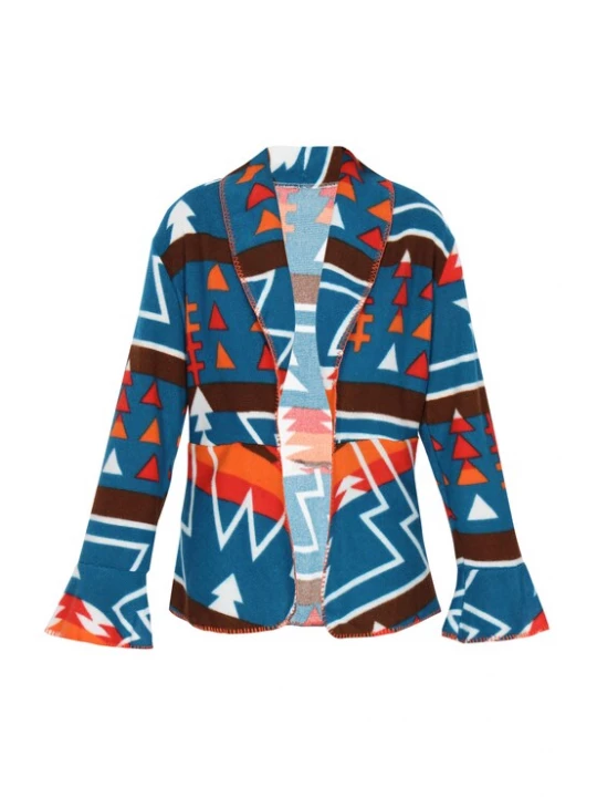 Foto van product ebeeza Tussenjas donkerblauw / bruin / lichtoranje / wit