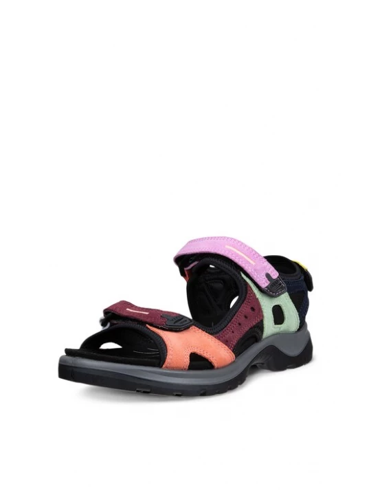 Foto van product ECCO Sandaal 'Offroad' mintgroen / lichtlila / oranje / bourgogne