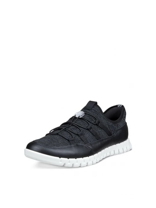 Foto van product ECCO Slip-ons 'GRUUV LITE' zwart / zwart gemêleerd