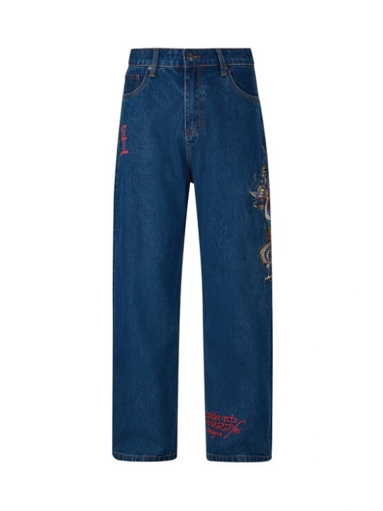 Foto van product Ed Hardy Jeans blauw denim / gemengde kleuren