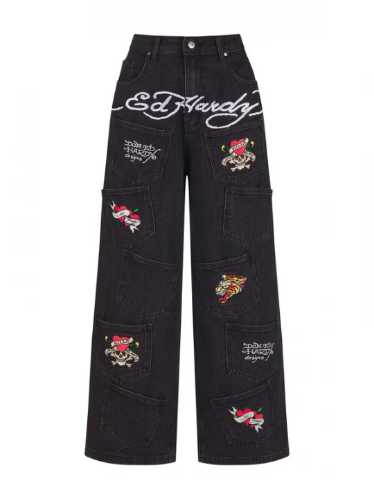 Foto van product Ed Hardy Jeans rood / zwart / wit