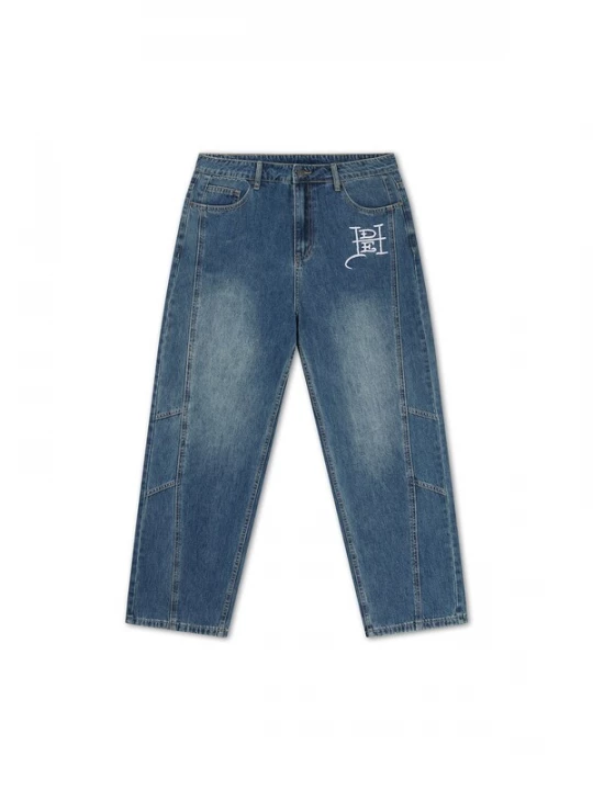 Foto van product Ed Hardy Jeans 'Serpent Skull' blauw denim / lichtgroen / lila / wit