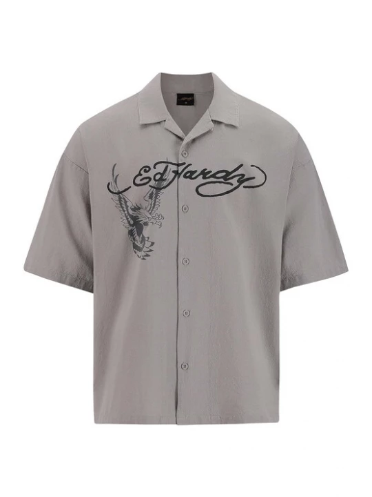 Foto van product Ed Hardy Overhemd grijs / zwart
