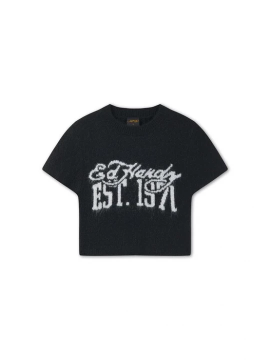 Foto van product Ed Hardy Shirt '1971' zwart / wit