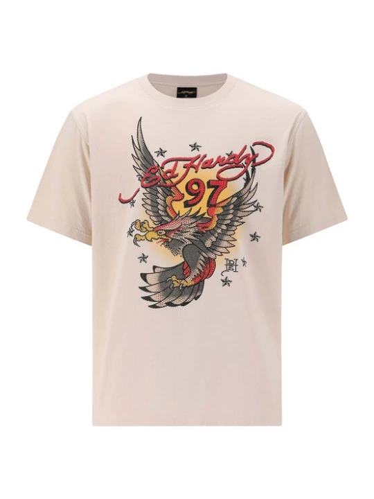 Foto van product Ed Hardy Shirt '97 Eagle' beige / geel / rood / zwart
