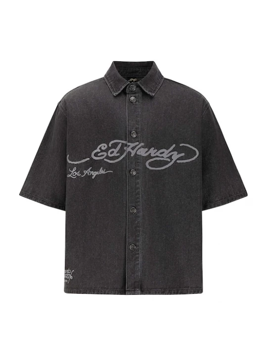 Foto van product Ed Hardy Shirt 'Adler und Sterne' zwart