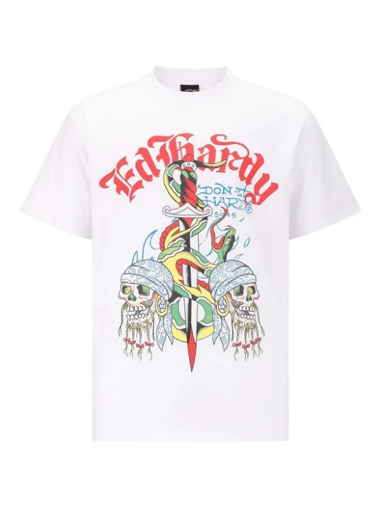 Foto van product Ed Hardy Shirt blauw / rood / wit