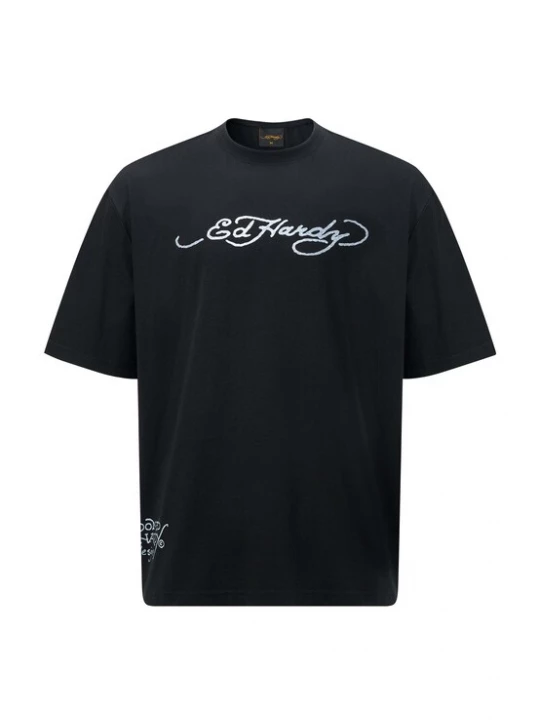 Foto van product Ed Hardy Shirt 'Drags-Back' grijs / antraciet / zwart / wit
