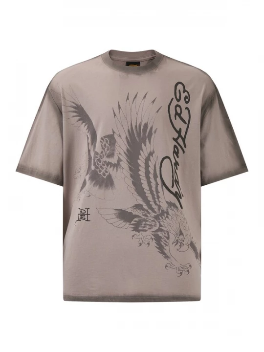 Foto van product Ed Hardy Shirt 'Eagles In Attack' grijs
