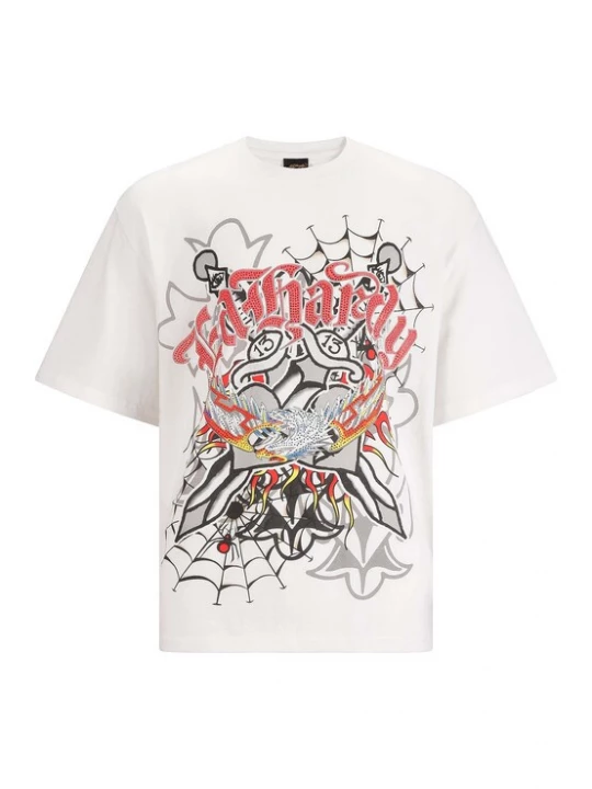 Foto van product Ed Hardy Shirt 'Gothic Blitzadler' wit