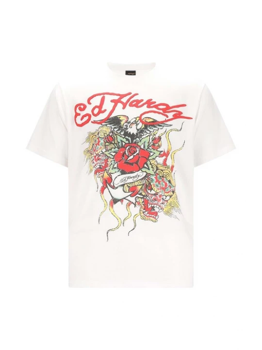 Foto van product Ed Hardy Shirt grasgroen / rood / wit