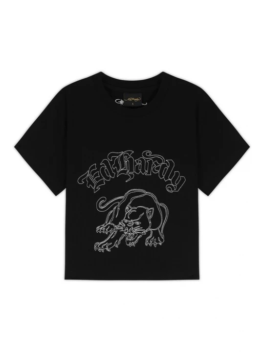 Foto van product Ed Hardy Shirt 'Panther' zwart / wit