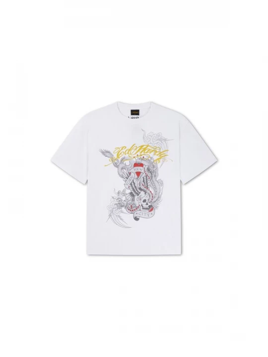 Foto van product Ed Hardy Shirt 'Storming New York' geel / grijs / wit