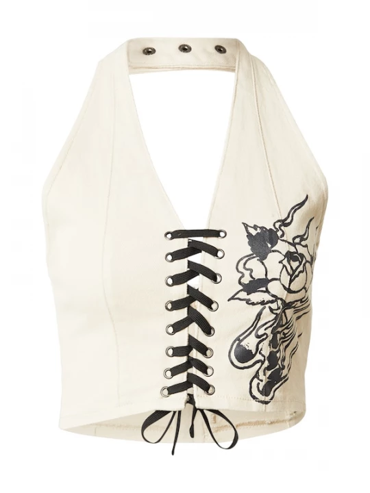 Foto van product Ed Hardy Top ecru / zwart