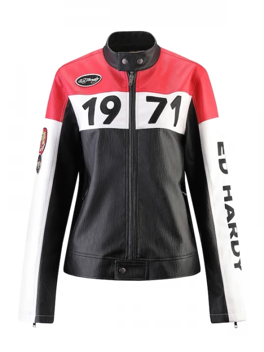 Foto van product Ed Hardy Tussenjas '1971' geel / rood / zwart / wit