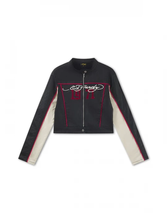 Foto van product Ed Hardy Tussenjas 'Climbing Rose' donkerrood / zwart / wit