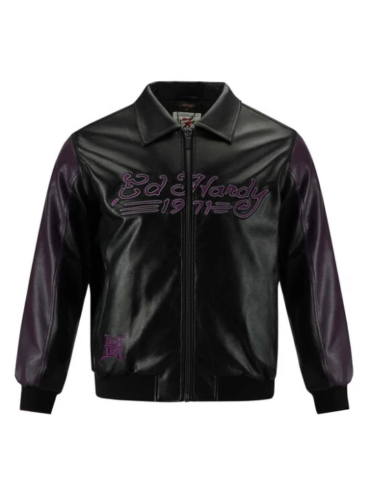Foto van product Ed Hardy Tussenjas donkerlila / zwart