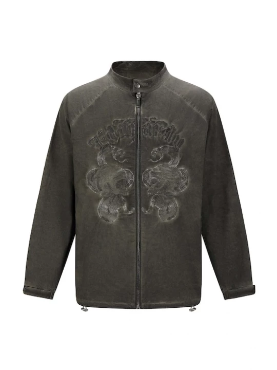 Foto van product Ed Hardy Tussenjas 'Schädel und Schlange' donkergroen