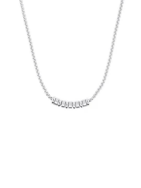 Foto van product Edelstalen ketting met beads s.Oliver zilver