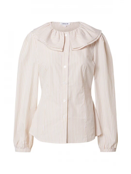 Foto van product EDITED Blouse 'Fariza' donkerbeige / wit