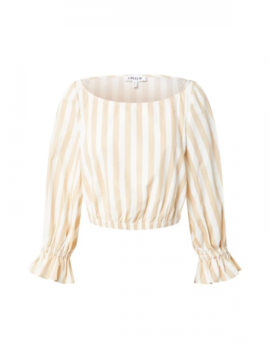 Foto van product EDITED Blouse 'Peppa' beige / wit