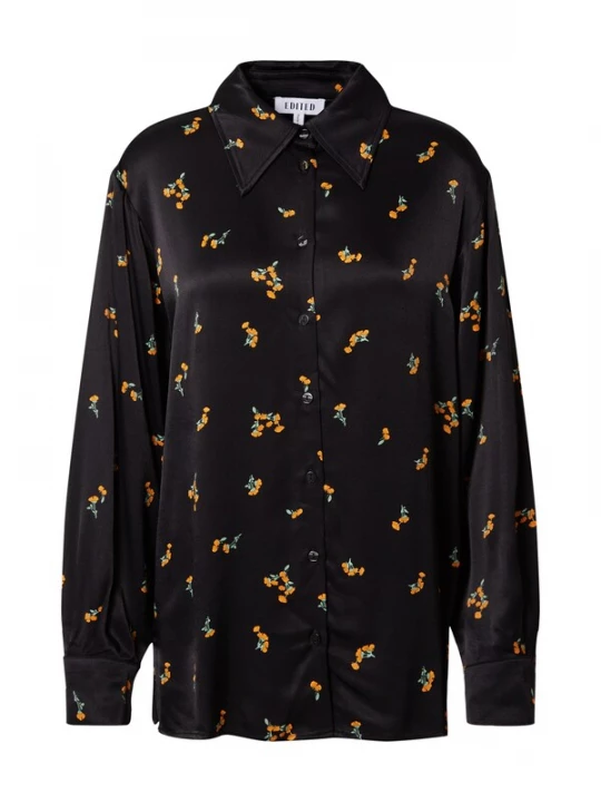 Foto van product EDITED Blouse 'Ramona' pastelgroen / oranje / zwart