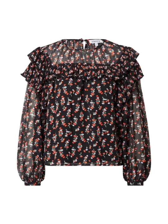 Foto van product EDITED Blouse 'Tatiana' gemengde kleuren / rood / zwart
