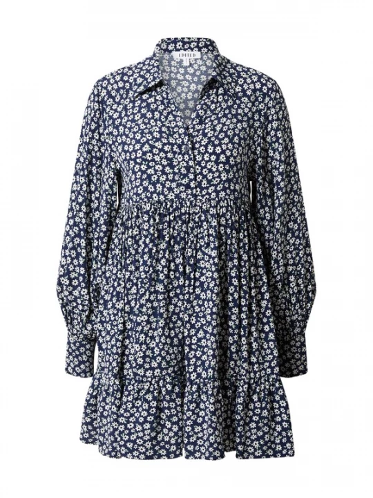 Foto van product EDITED Blousejurk 'Camella' blauw / wit