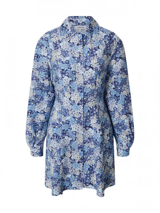 Foto van product EDITED Blousejurk 'Dalia' crème / blauw / lichtblauw / lichtgeel