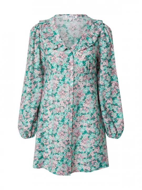 Foto van product EDITED Blousejurk 'Lili' groen / jade groen / grasgroen / lichtlila