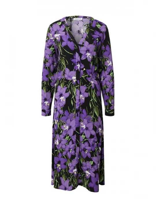 Foto van product EDITED Blousejurk 'Sallie' groen / lila / zwart