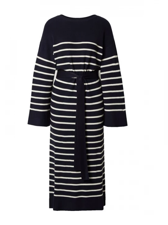 Foto van product EDITED Gebreide jurk beige / navy