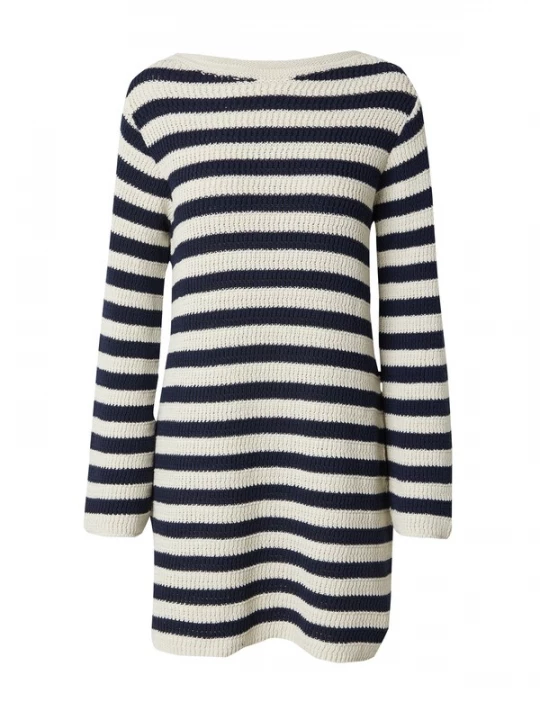 Foto van product EDITED Gebreide jurk 'Benita' beige / zwart