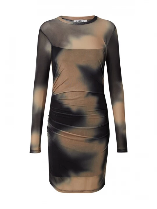 Foto van product EDITED Jurk 'Bettina' bruin / zwart