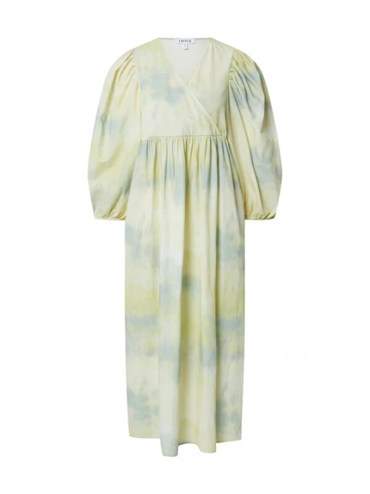 Foto van product EDITED Jurk 'Felice' beige / lichtblauw / geel