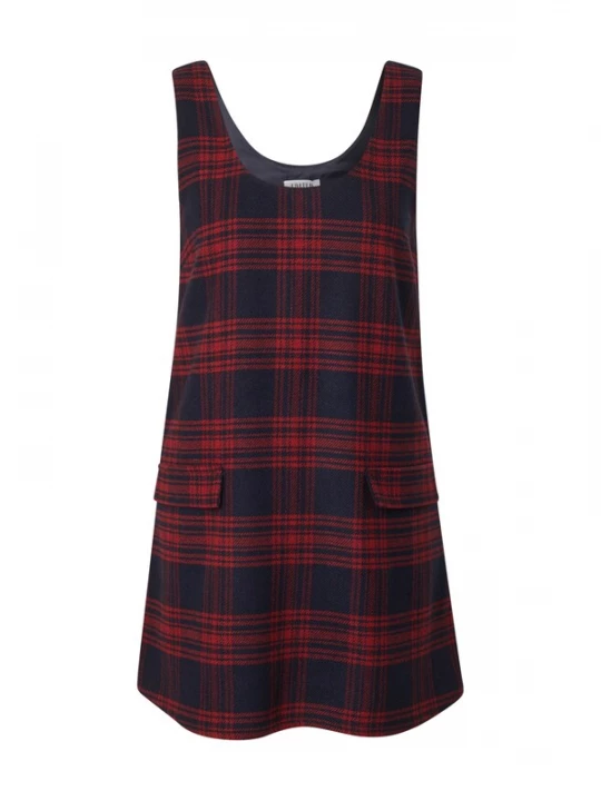 Foto van product EDITED Jurk 'Indra' blauw / rood
