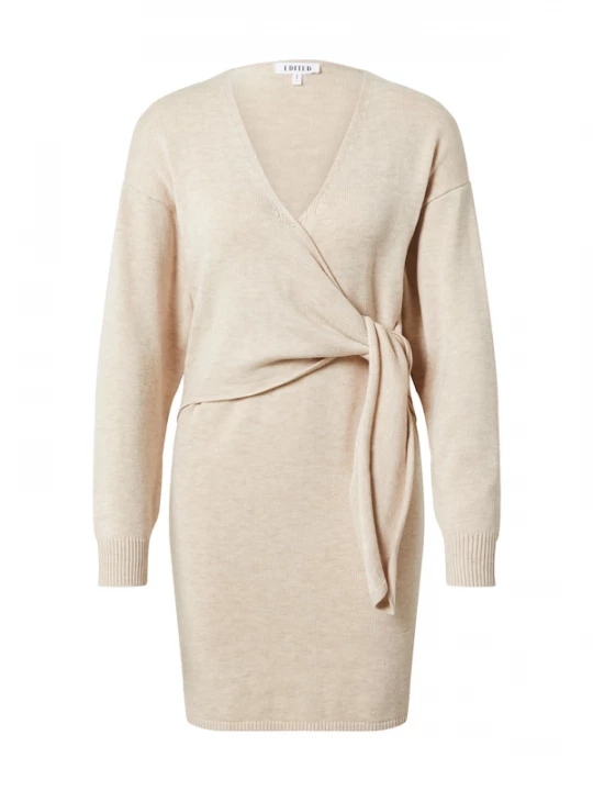 Foto van product EDITED Jurk 'Loran' beige gemêleerd