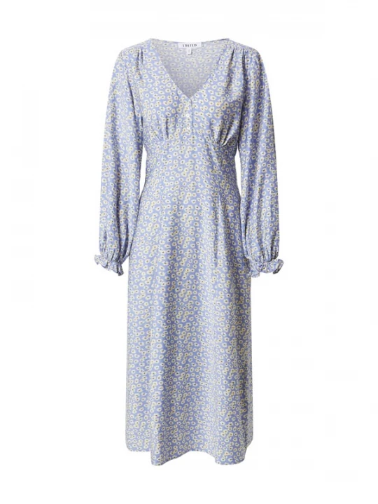 Foto van product EDITED Jurk 'Rosalia' beige / blauw / petrol