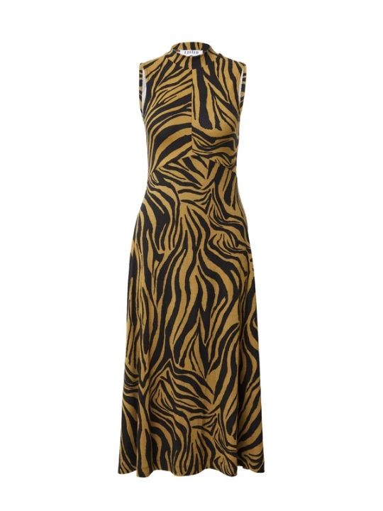 Foto van product EDITED Jurk 'Talia' beige / zwart