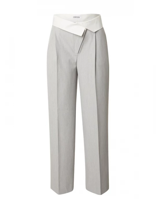 Foto van product EDITED Pantalon 'Martine' grijs / wit