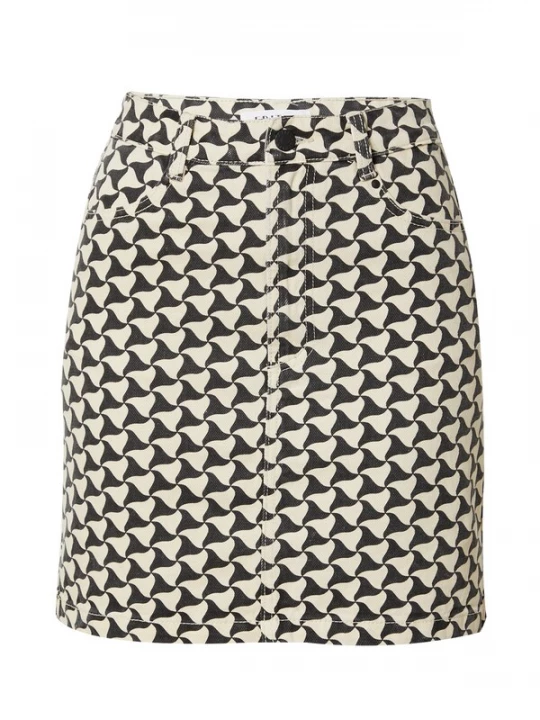 Foto van product EDITED Rok 'Fibi' beige / zwart