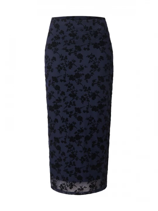 Foto van product EDITED Rok 'Sofia' blauw / zwart