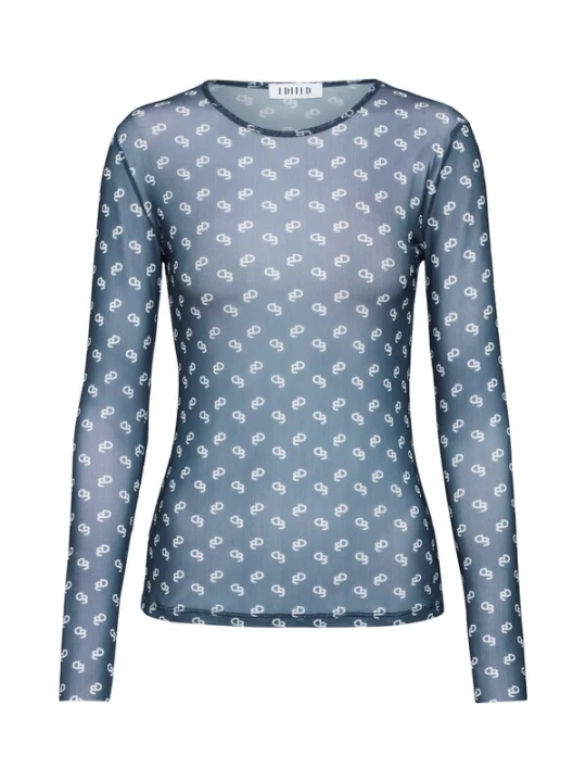 Foto van product EDITED Shirt 'Giovanna' blauw / wit
