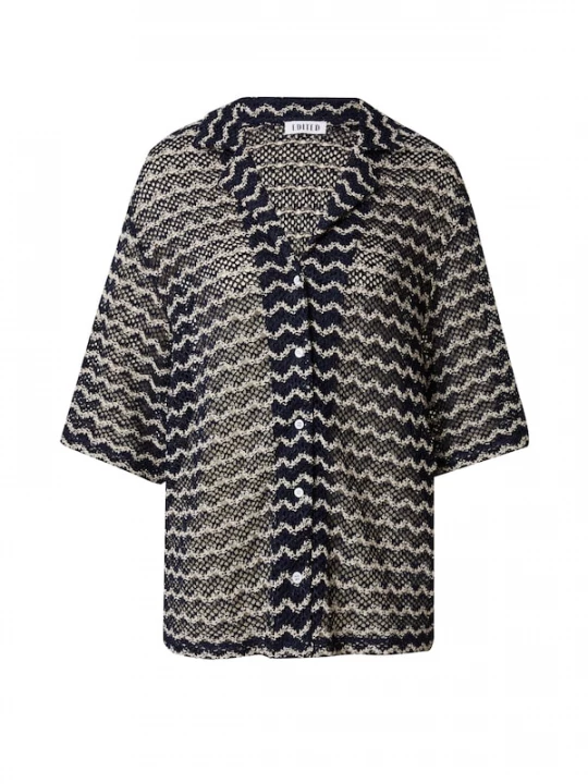 Foto van product EDITED Shirt 'Kersten' marine / wit