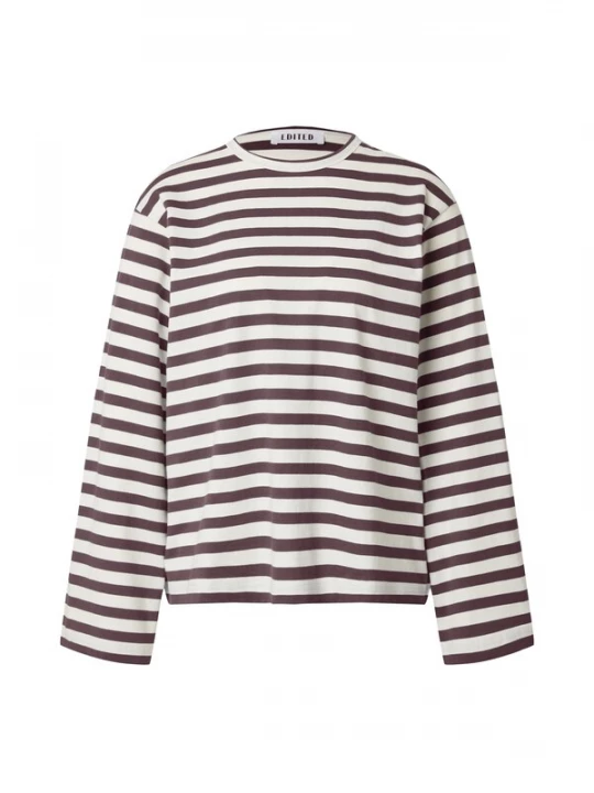 Foto van product EDITED Shirt 'Verlee' bourgogne / wit