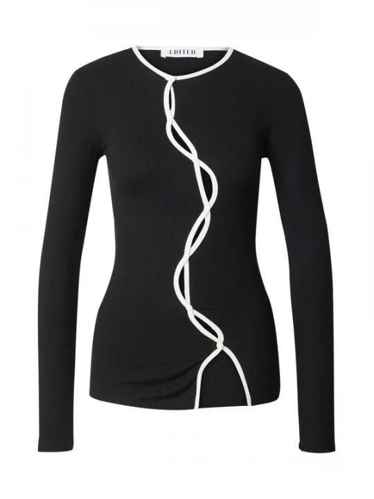 Foto van product EDITED Shirt 'Yosefine' zwart / wit