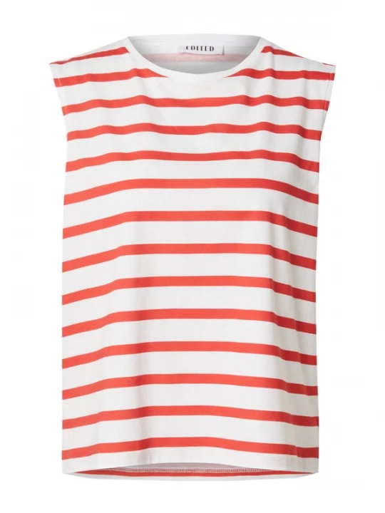 Foto van product EDITED Top 'Hanami' rood / wit