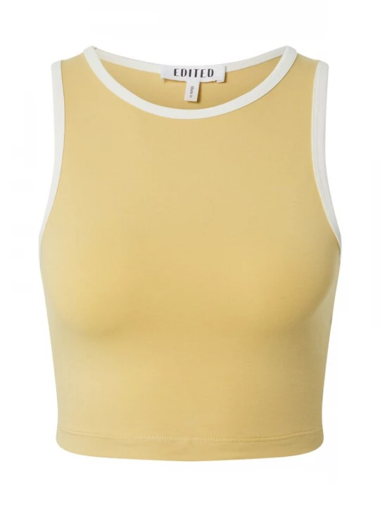 Foto van product EDITED Top 'Lenni' geel / wit